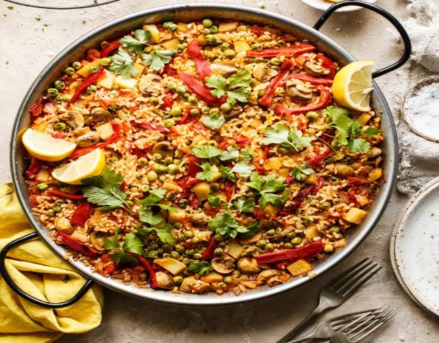 Receta de Paella Vegetariana