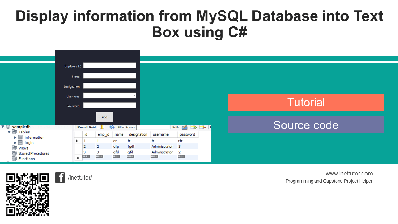 Afficher les informations de la base de données MySQL dans