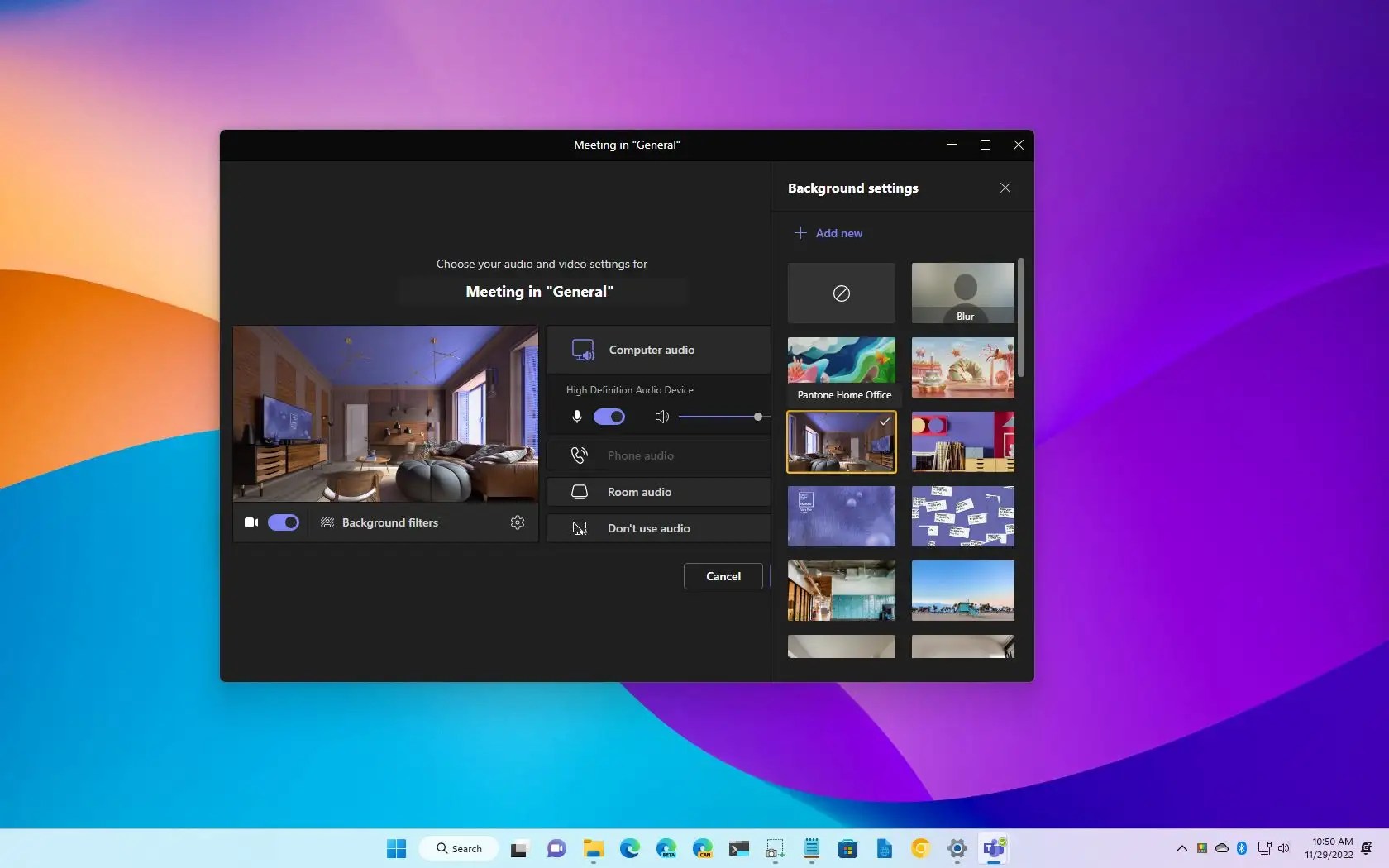 Comment changer l'arrièreplan avec flou ou image sur Teams Que des