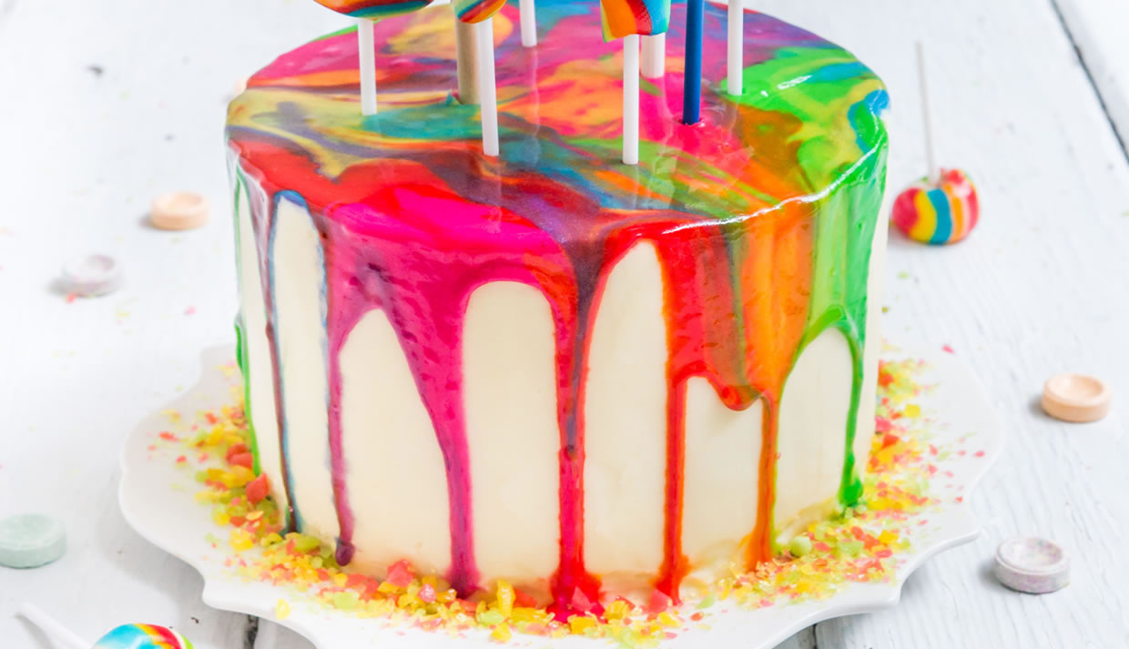 Rainbow Swirl Lollipop Cake Queen Fine Foods