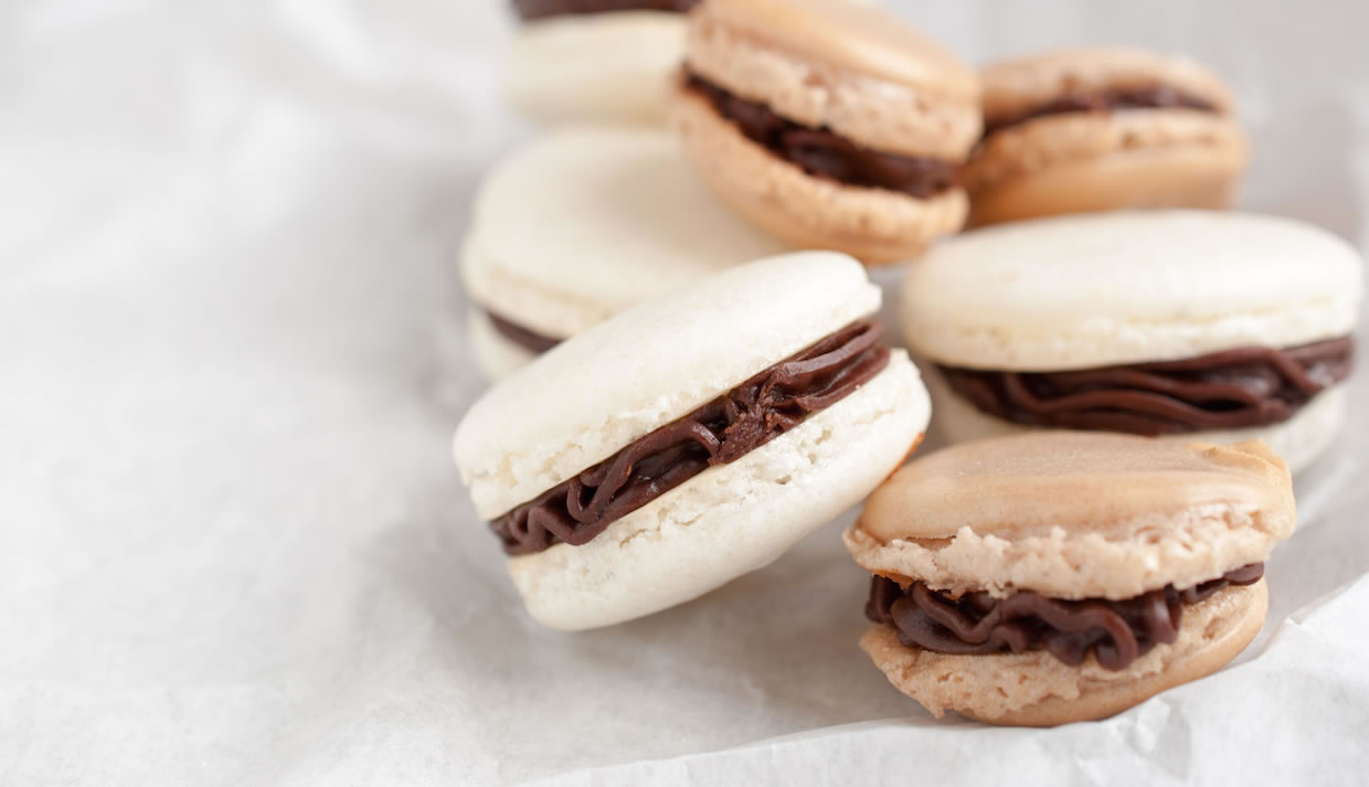 Chocolate Ganache Vanilla Macarons Recipe Queen Fine Foods