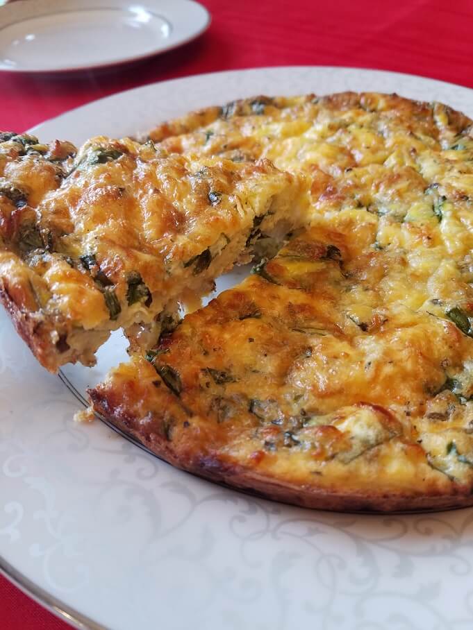 Cheesy Ramp Frittata Recipe Queen Bee Homestead