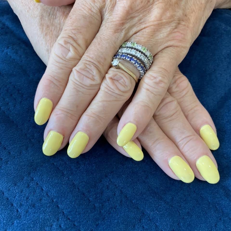 French Manicure with Gel Nails Extension Nails Acrylic Salon Koh