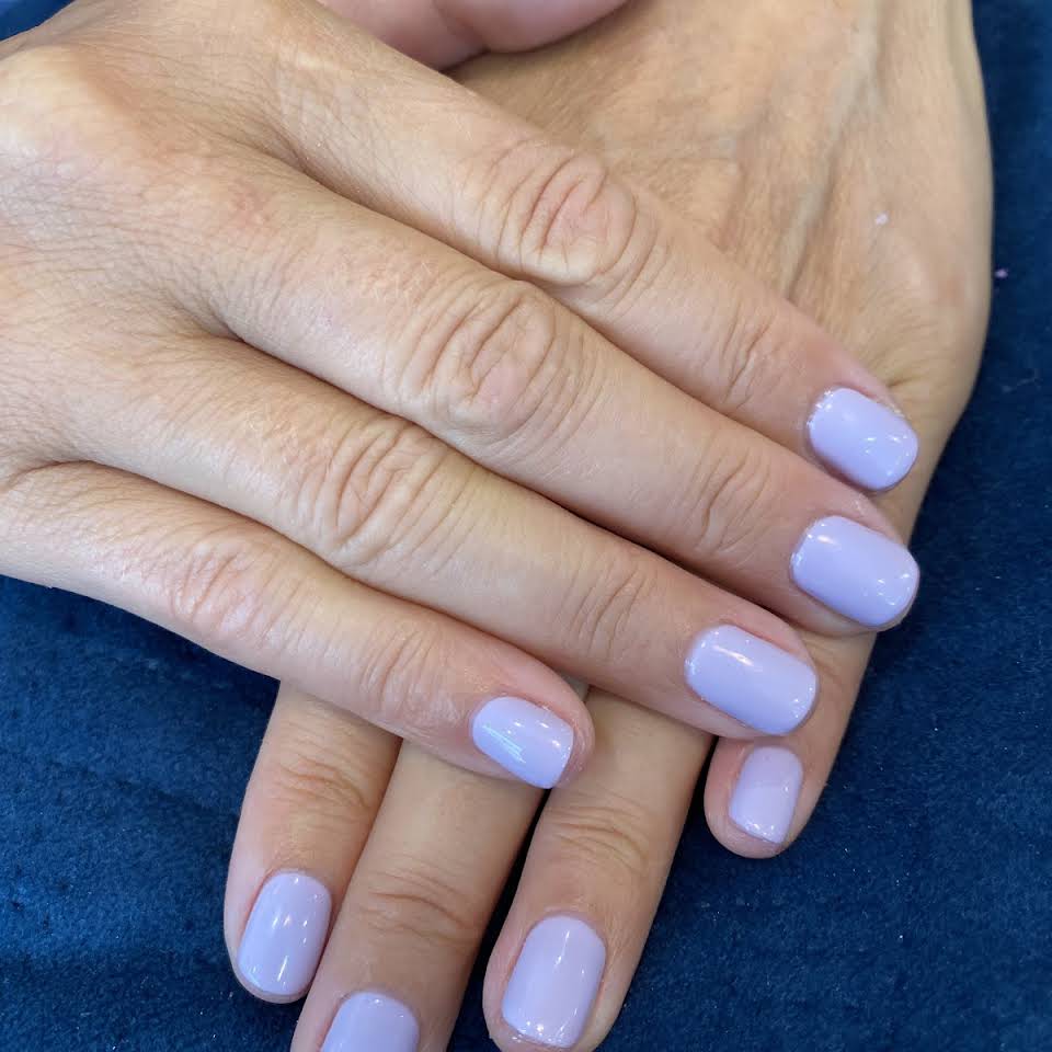 French Manicure with Gel Nails Extension Nails Acrylic Salon Koh