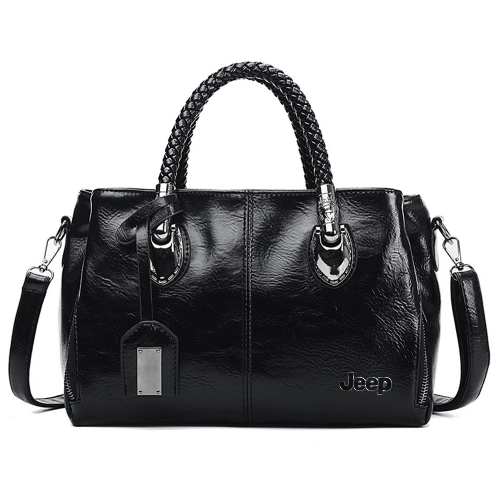 Jeep Triple Zipper Leather Hand Bag QUEEN BEST LUXURY