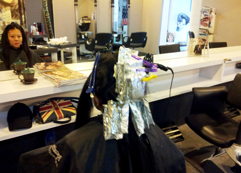 Purple Braid Was Borned Finally I colored my hair at O’Inno Hair Salon