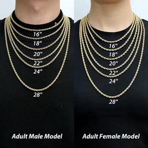 Chain Sizing Guide - Queen of Hearts Jewelry