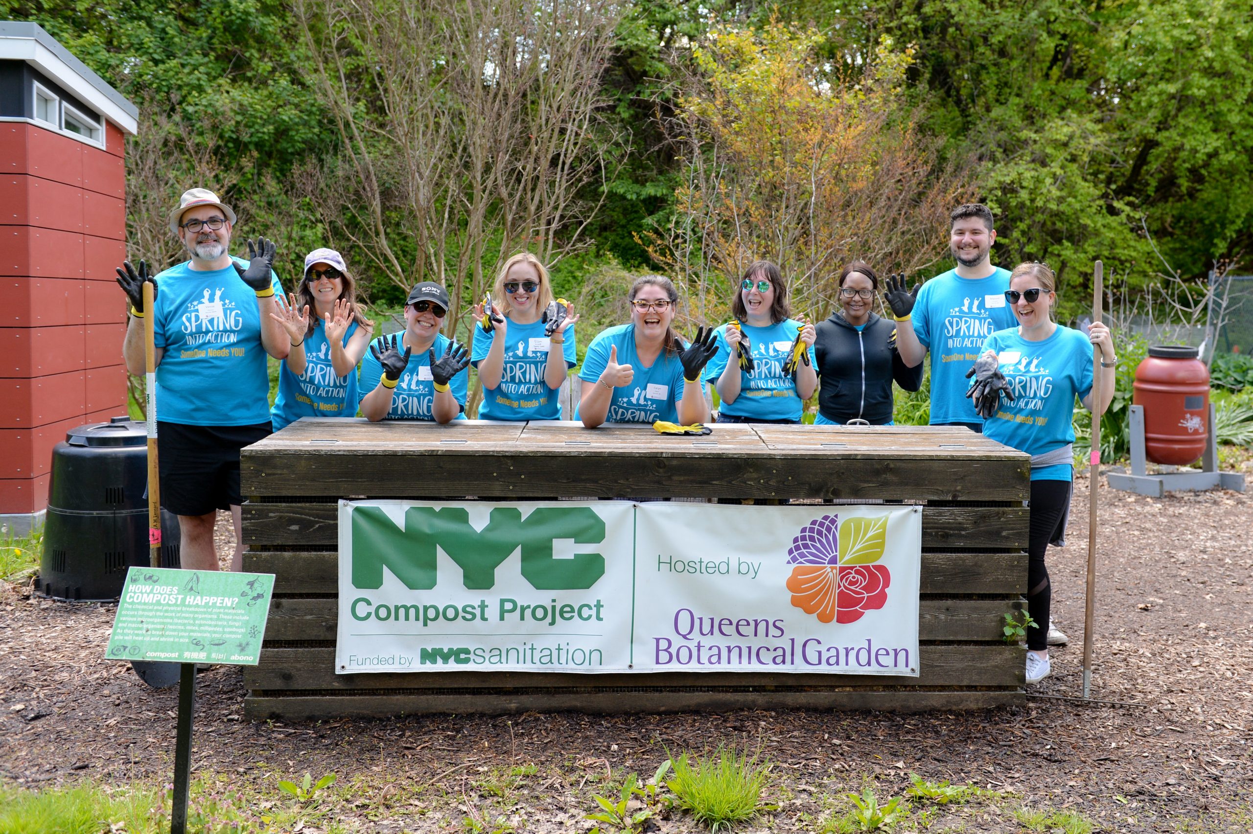 Corporate Volunteer Day Compost Queens Botanical Garden