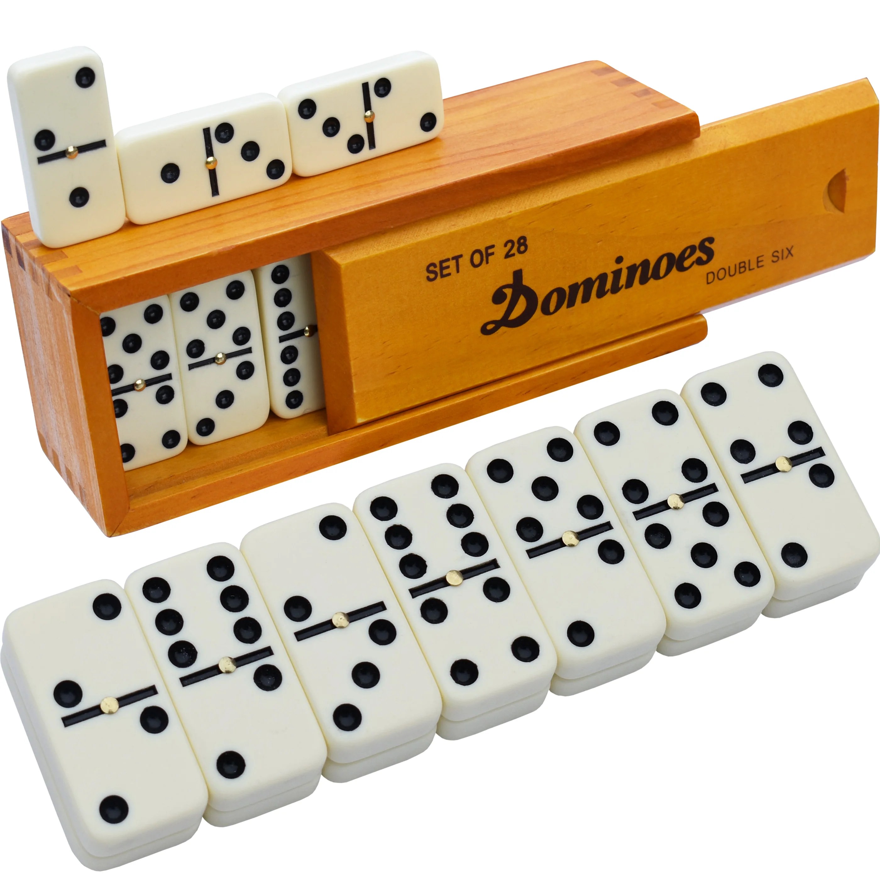 Dominoes Set for Adults and Kids Dominoes Double 6 for Family Games