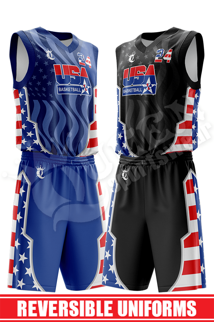 Reversible Basketball Uniform USA Style