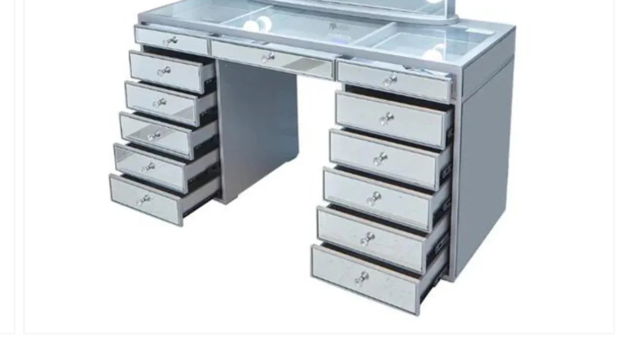 Natalia and Eva Hollywood Makeup Vanity station Queen Vanity Outlet