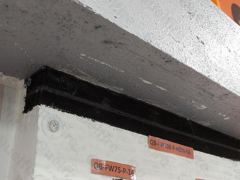 How do you apply a headofwall firestop? Quelfire