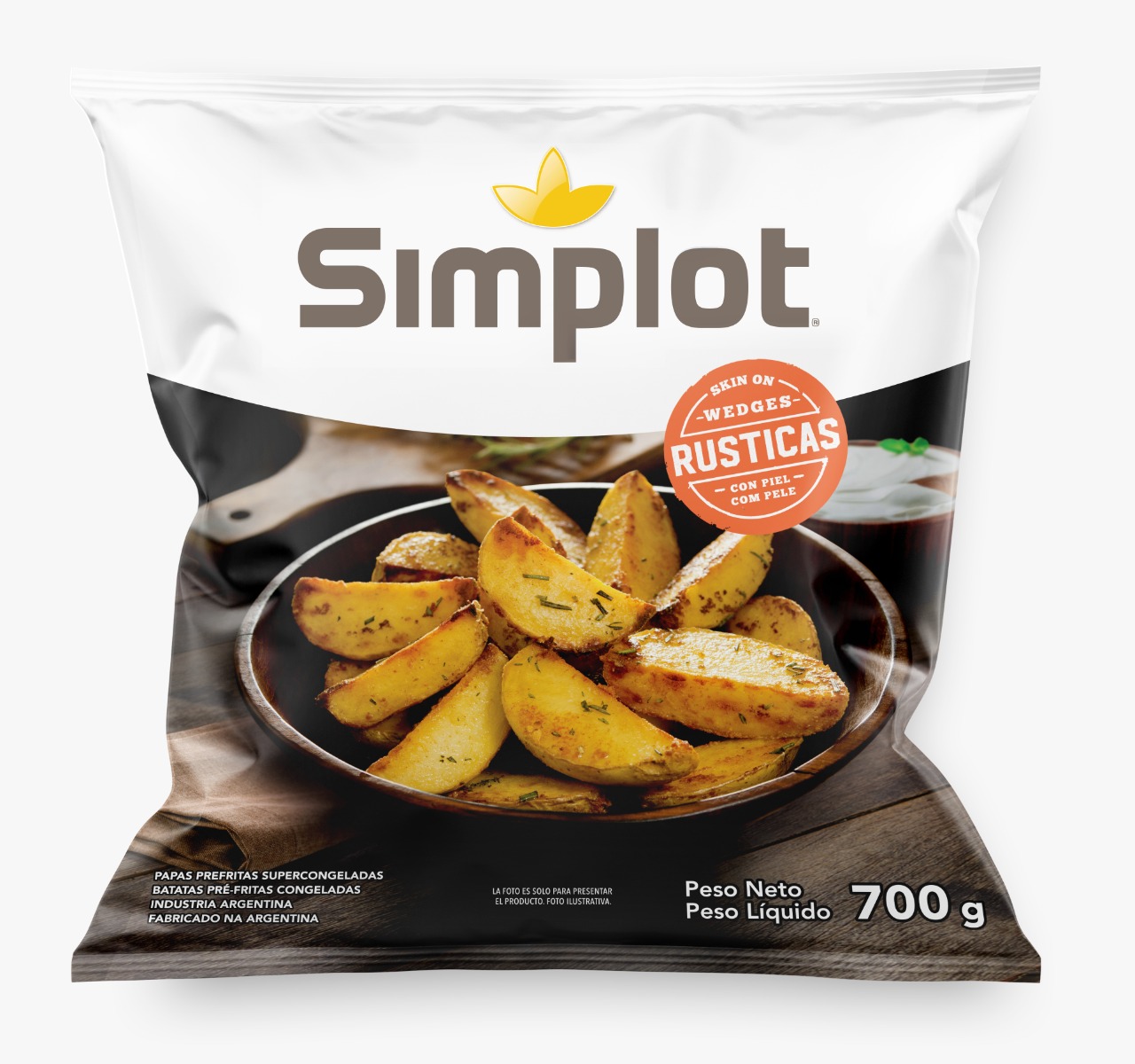 Papas rusticas 700g sin tacc Simplot QÜEM Frozen Market