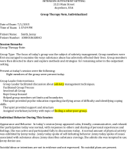 Group Therapy Note Template
