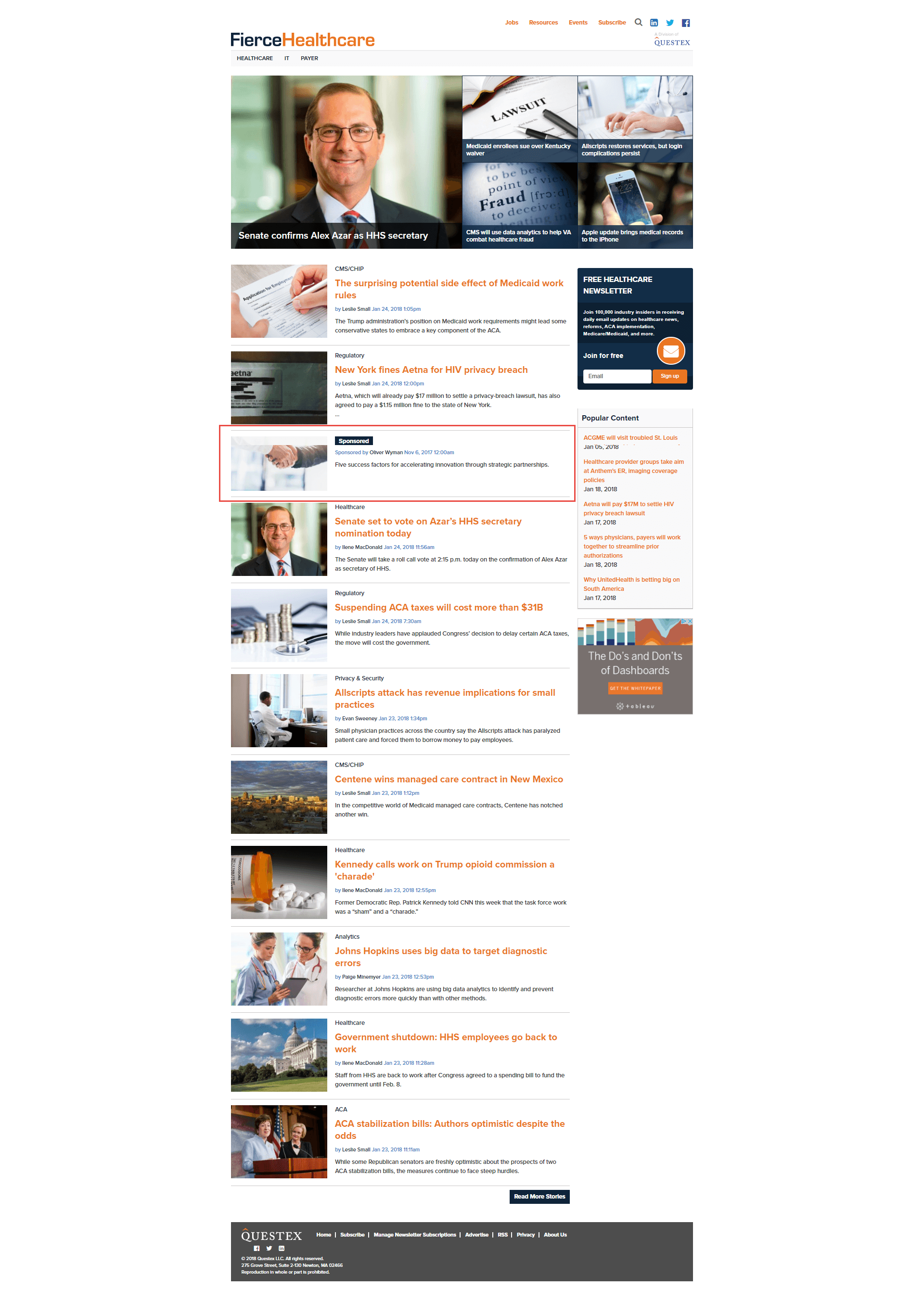 Native Ads ad Specs Questex