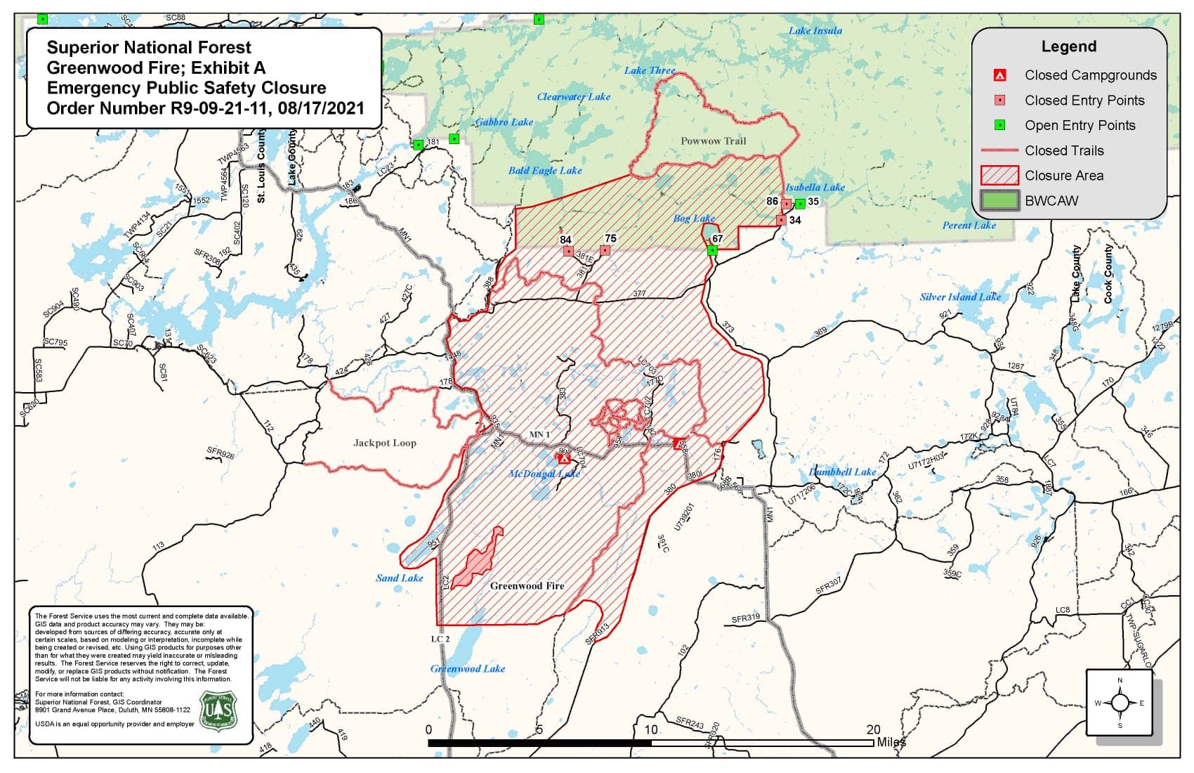 Greenwood Fire grows quickly, areas evacuated Quetico Superior