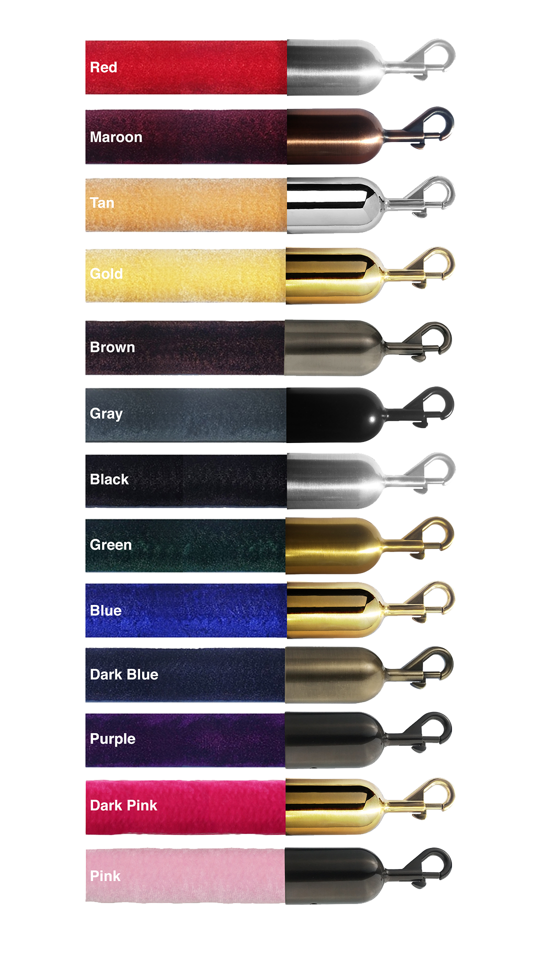 1.5in VELOUR ROPES Queue Solutions