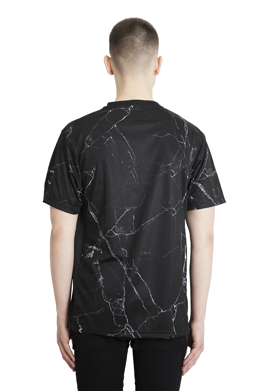 MARBLE FOOTBALL SHIRT [BLACK] Queu Queu