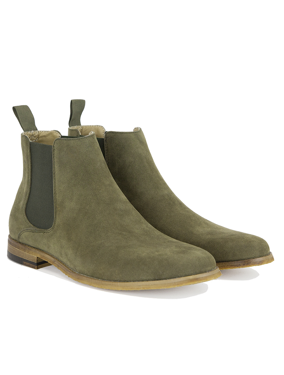 CHELSEA BOOTS OLIVE Queu Queu