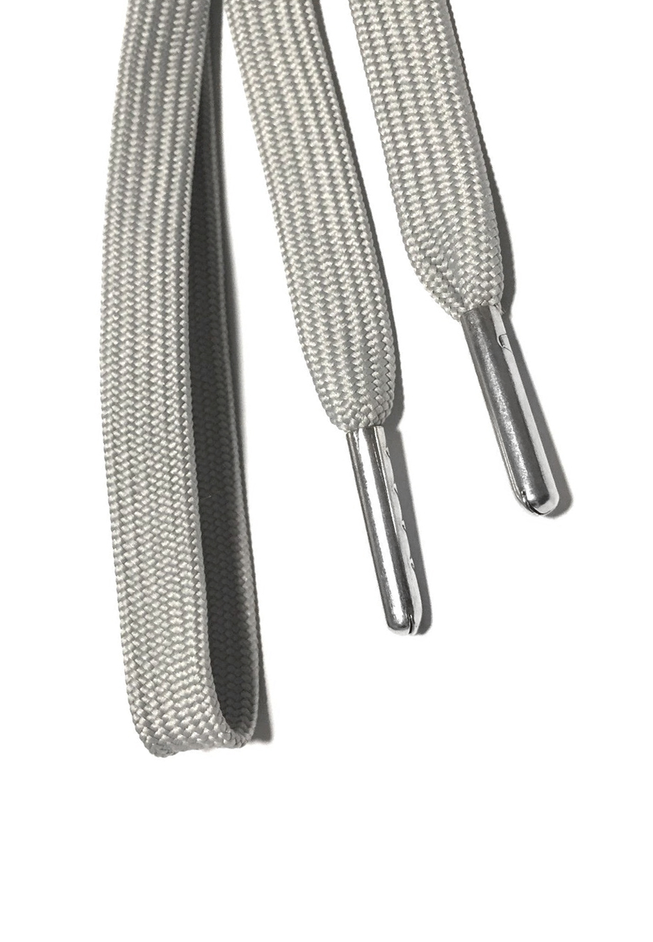 FLAT LACES GREY / SILVER TIP Queu Queu