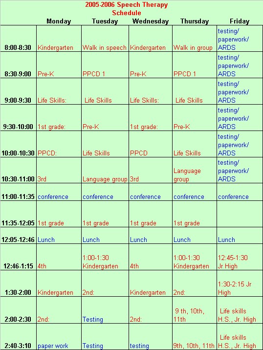 Quia Class Page Speech