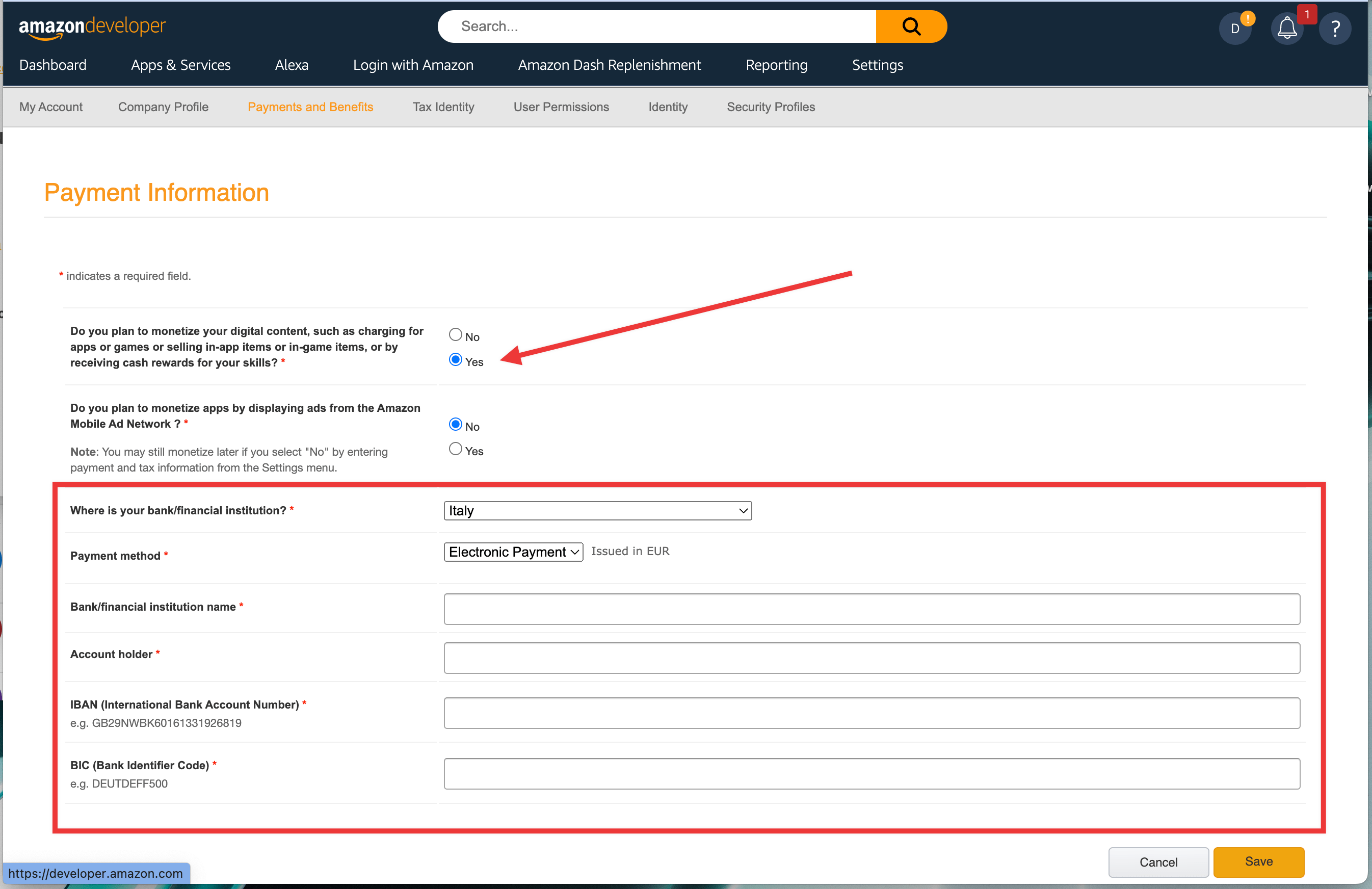 Setup Amazon Payment profile QuickAppNinja Help Center