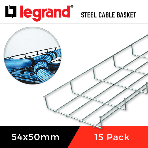 15 x Legrand 54mm x 50mm cable basket 3m lengths · Quickbit