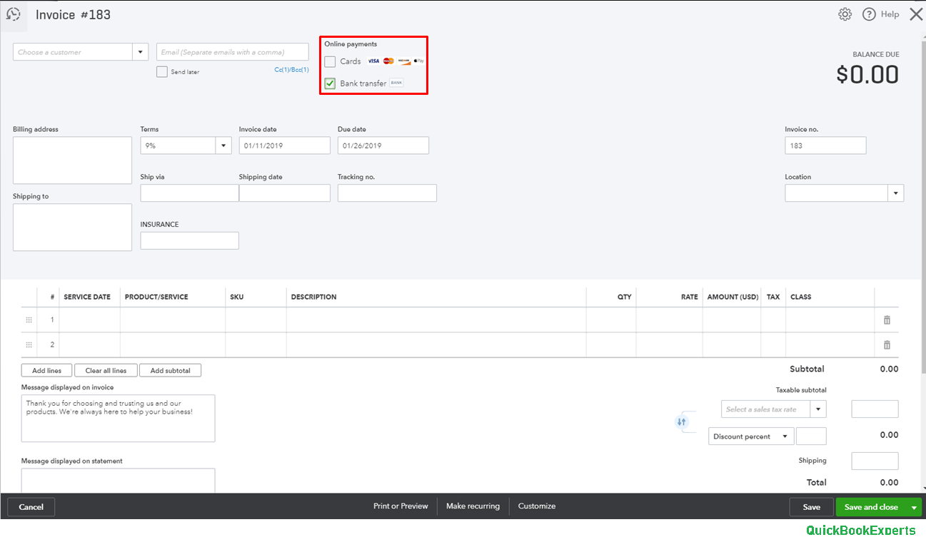 SolvedHow to Accept Non US Credit Card From Customers in QuickBooks