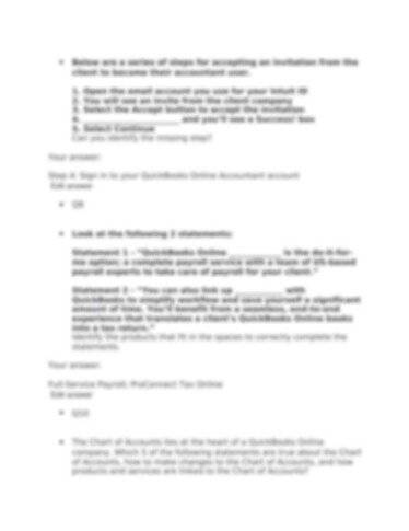 Qb Certification Exam Docx | QuickBooks Payroll