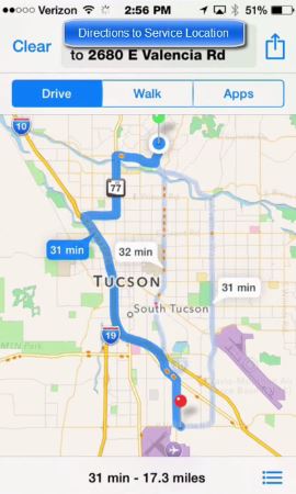 Driving Directions To Work Driving Directions On The Ifsm Mobile App | Intuit Field Service Management For Quickbooks