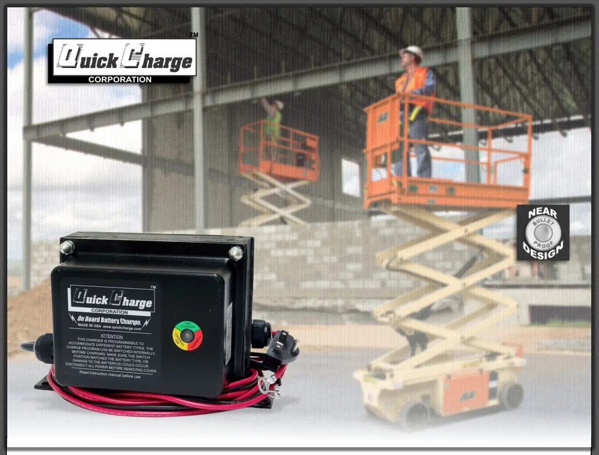 Scissor lift battery chargers