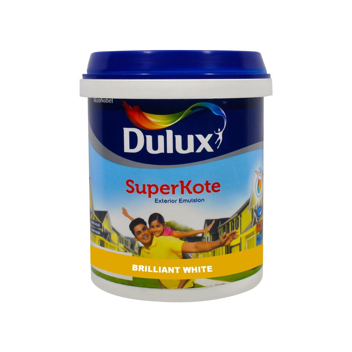 Dulux Exterior Emulsion Superkote Brilliant White Paint 1l Quickee