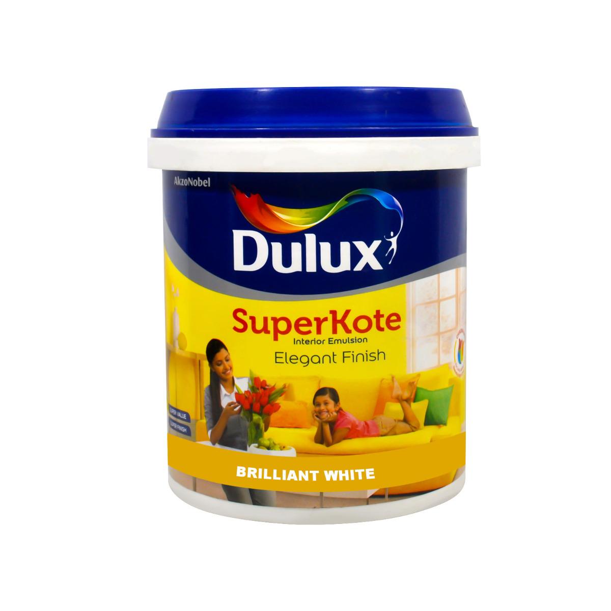 Dulux Superkote Interior Emulsion Brilliant White Paint 1l Quickee