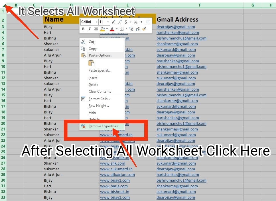 Remove Single and Multiple Hyperlinks in Excel QuickExcel