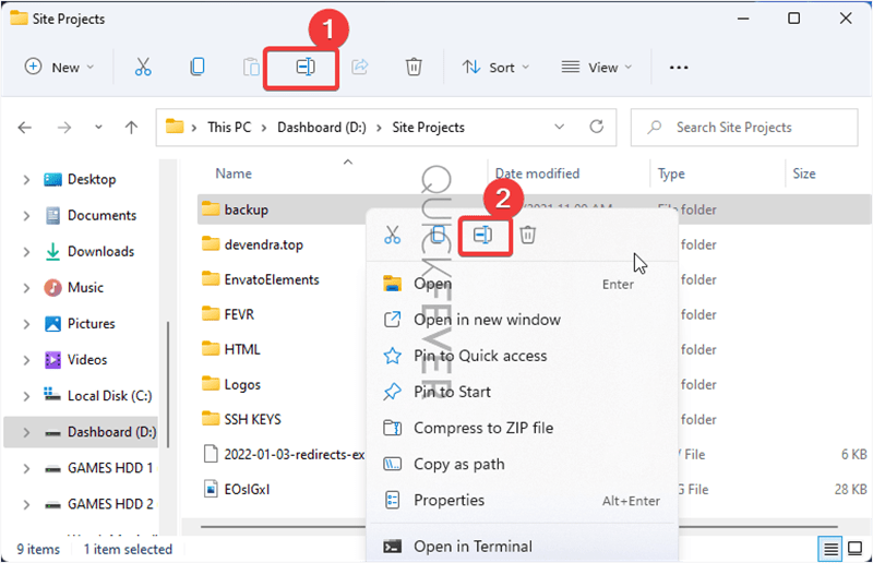 How to Rename Files and Folder in Windows 11