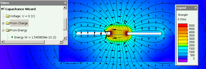 Interdigital capacitor QuickField FEA Software