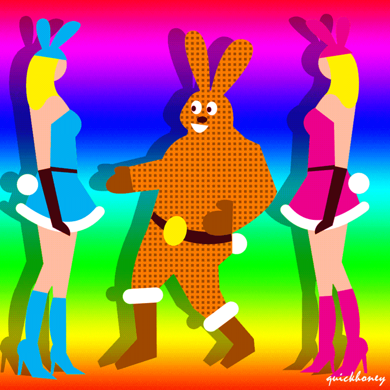 Easter Bunny dancing QuickHoney