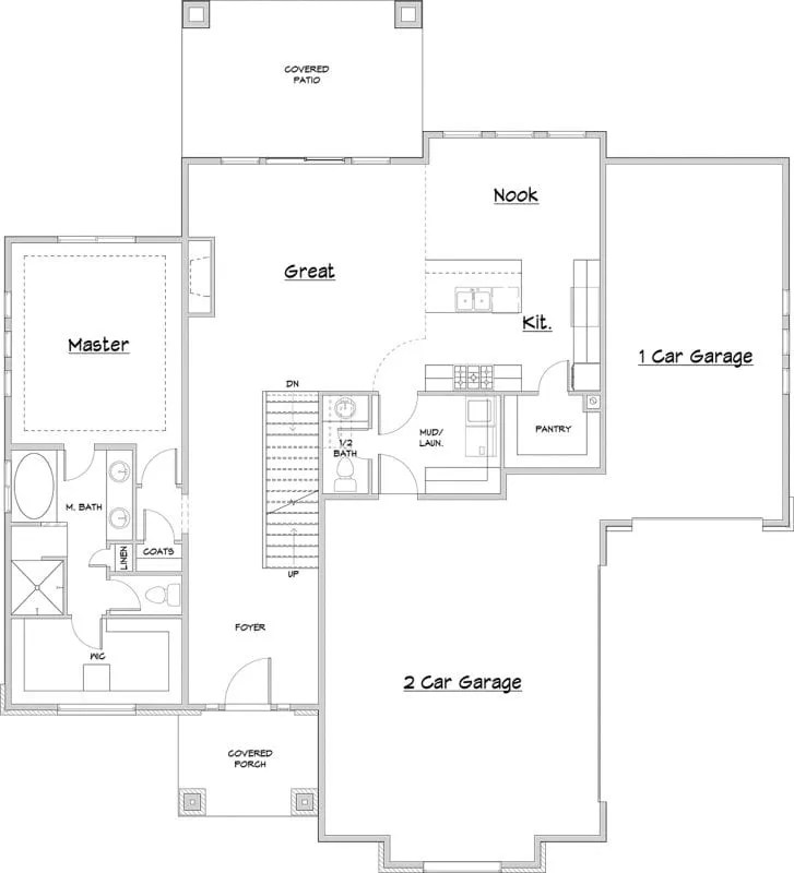 Hillside Two Story House Plan