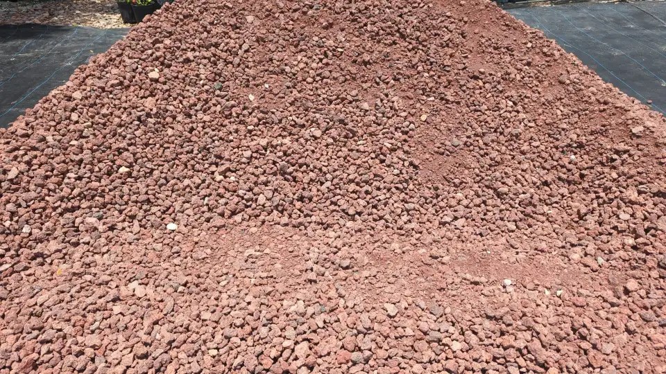 Red Lava Rock Quick Lawn and Mulch