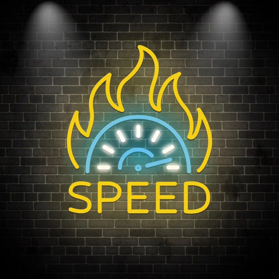 Speed Neon Sign Quick Neon Signs