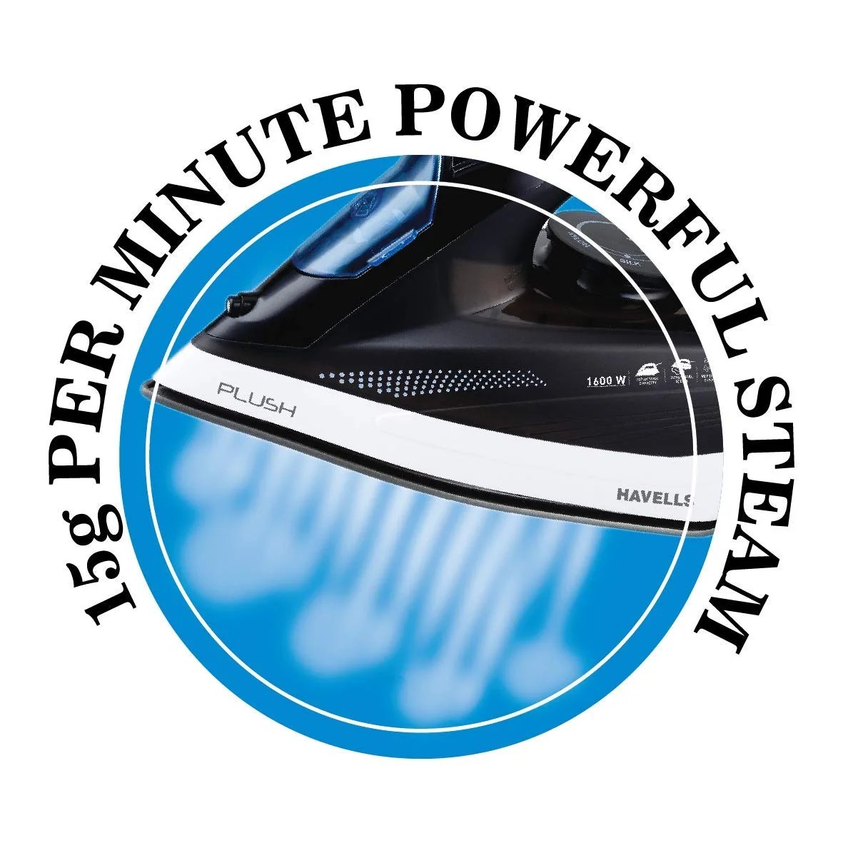 HAVELLS STEAM IRON PLUSH 1600 W Quickrly