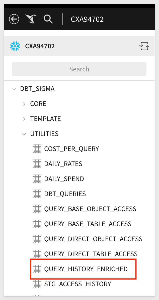 Snowflake Cost per Query Template Setup