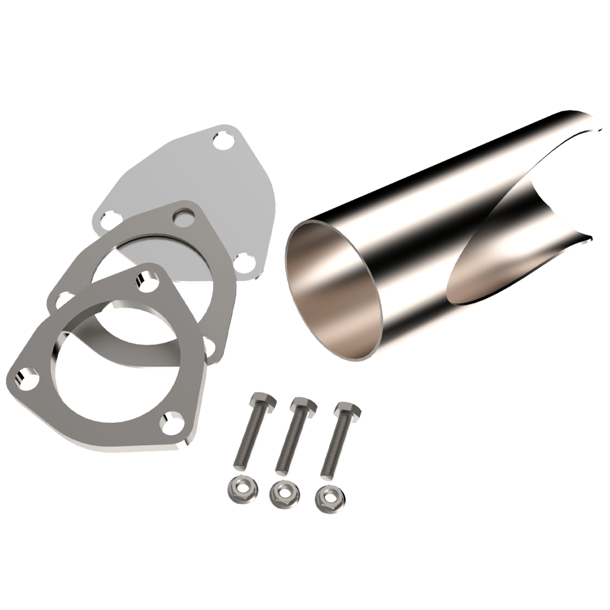 2.50 Inch Stainless Steel QTP DIY Exhaust Cutout Pipe