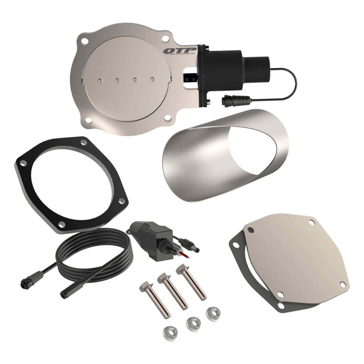 5.00 Inch QTP Electric Exhaust Cutout DIY Combo Kit