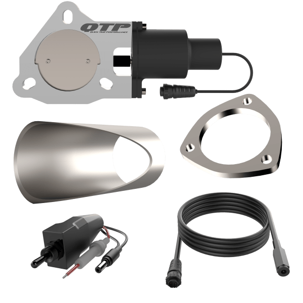 2.75 Inch QTP Electric Exhaust Cutout DIY Combo Kit