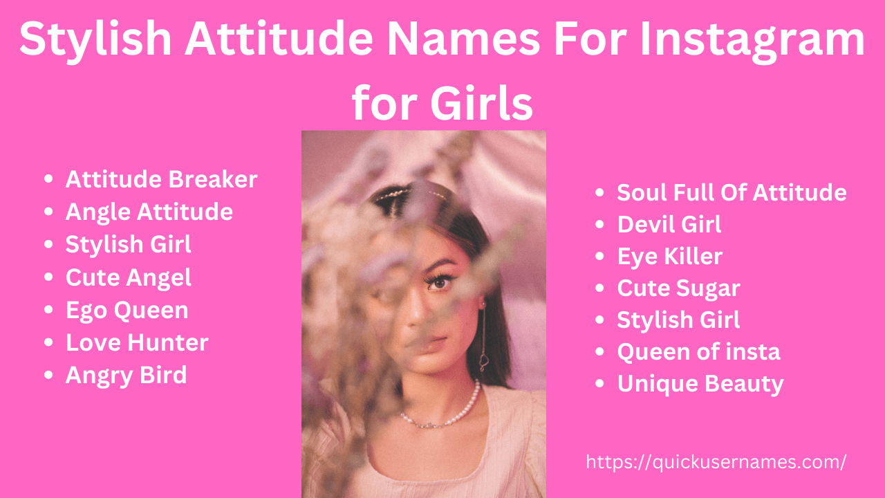 220+ Stylish Attitude Names For Instagram For Girls 2024