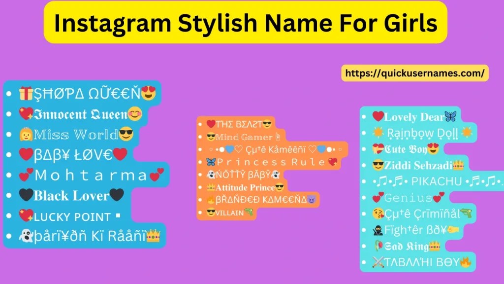 Instagram Name Style 𝟙 😍+ 585 Instagram Stylish Names(04)