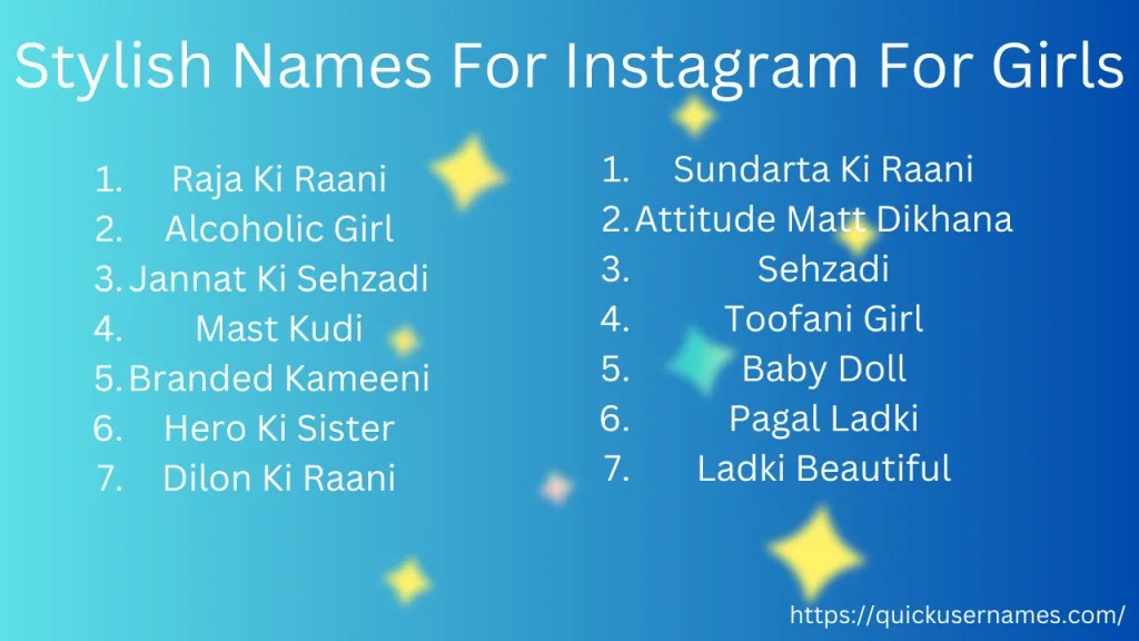220+ Stylish Attitude Names For Instagram For Girls 2026(05)