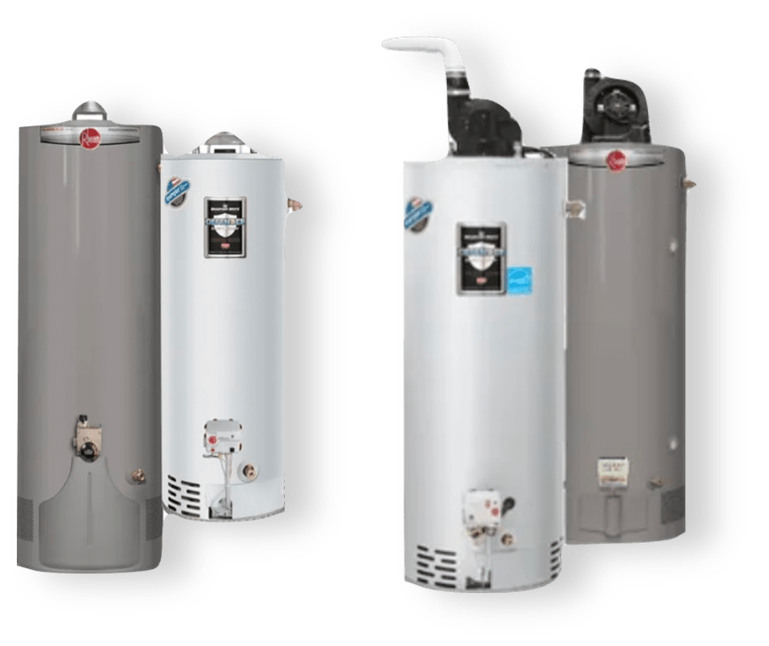 40 Gallon Rheem or Bradford White Water Heater Package