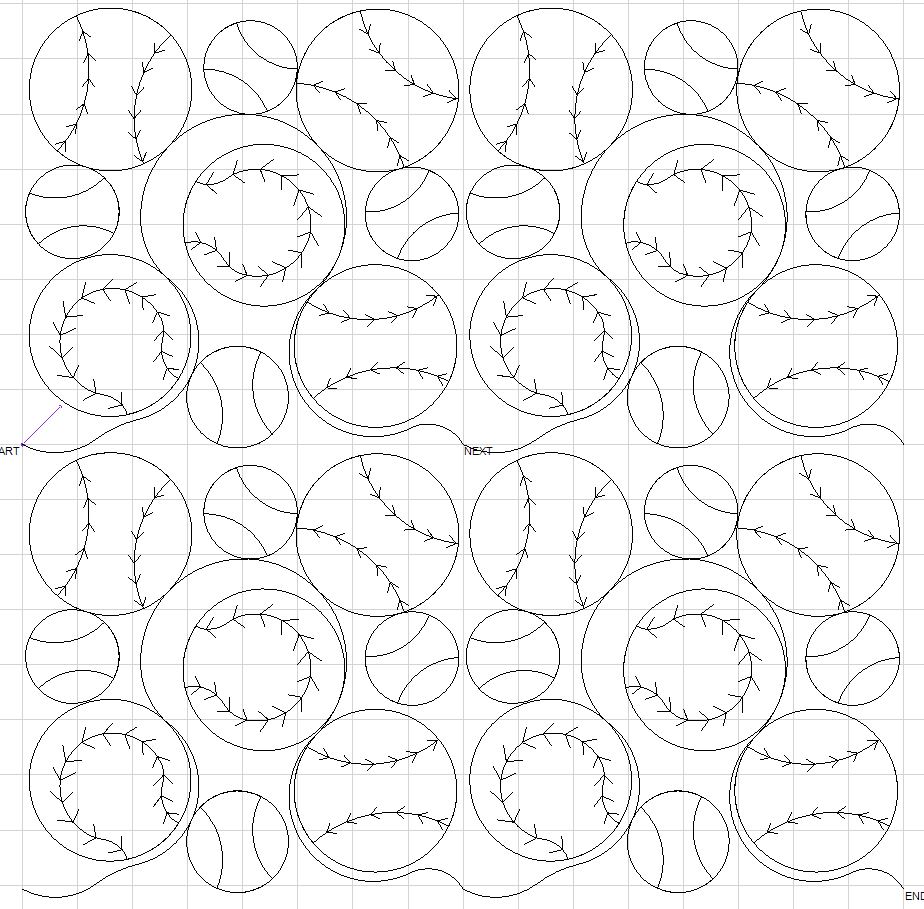 Baseball QUILTING BY DAVID